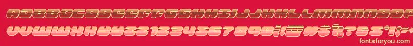 groovysmoothiechromeital Font – Yellow Fonts on Red Background