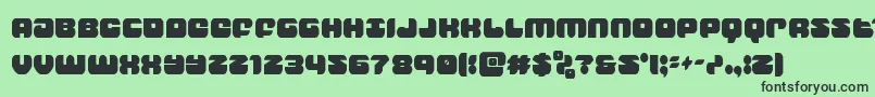 groovysmoothiecond Font – Black Fonts on Green Background