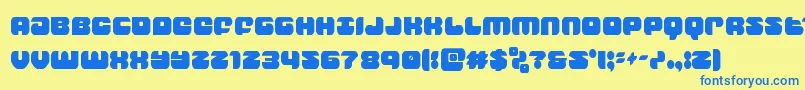 groovysmoothiecond Font – Blue Fonts on Yellow Background