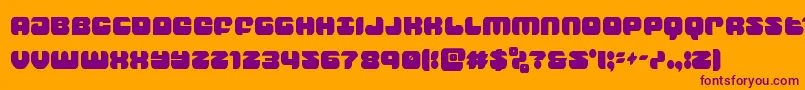 groovysmoothiecond Font – Purple Fonts on Orange Background
