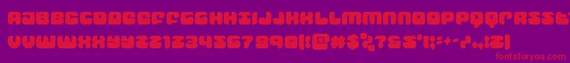 groovysmoothiecond Font – Red Fonts on Purple Background