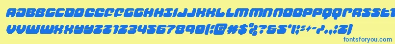groovysmoothiecondital Font – Blue Fonts on Yellow Background