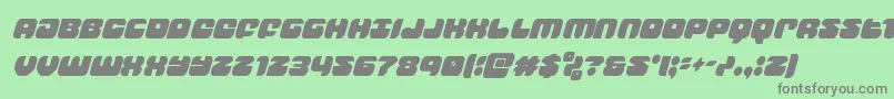 groovysmoothiecondital Font – Gray Fonts on Green Background