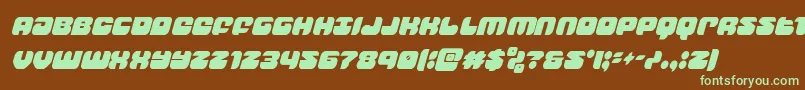groovysmoothieconditalフォントについての詳細 フォントgroovysmoothiecondital – 緑色の文字が茶色の背景にあります。