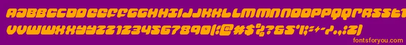 groovysmoothiecondital Font – Orange Fonts on Purple Background