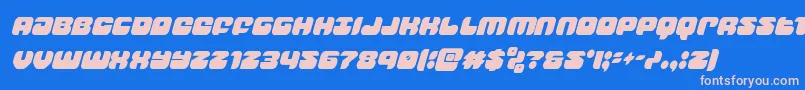 groovysmoothiecondital Font – Pink Fonts on Blue Background