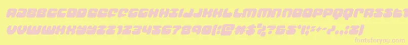 groovysmoothiecondital Font – Pink Fonts on Yellow Background