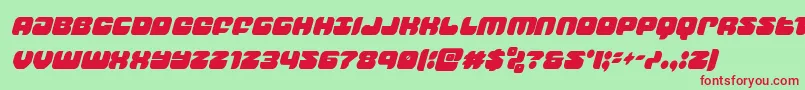 groovysmoothiecondital Font – Red Fonts on Green Background