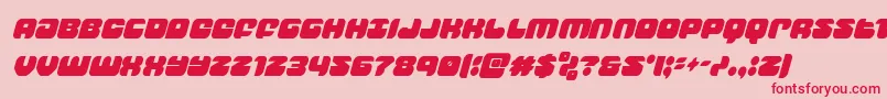 groovysmoothiecondital Font – Red Fonts on Pink Background