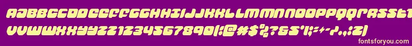 groovysmoothiecondital Font – Yellow Fonts on Purple Background