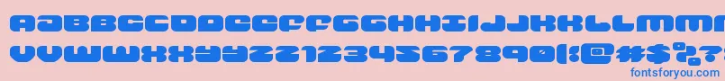 groovysmoothieexpand Font – Blue Fonts on Pink Background