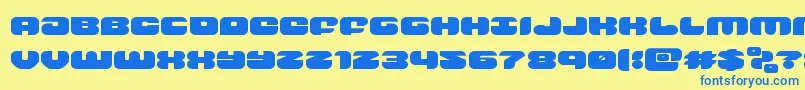 groovysmoothieexpand Font – Blue Fonts on Yellow Background