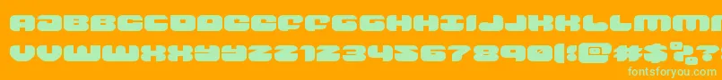 groovysmoothieexpand Font – Green Fonts on Orange Background