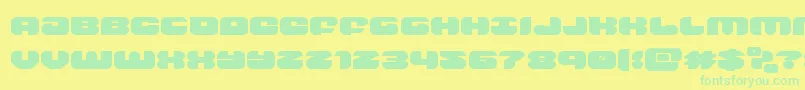 groovysmoothieexpand Font – Green Fonts on Yellow Background