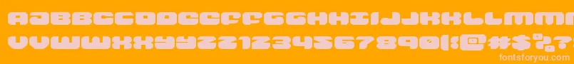 groovysmoothieexpand-Schriftart – Rosa Schriften auf orangefarbenem Hintergrund