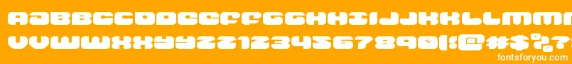 groovysmoothieexpand-Schriftart – Weiße Schriften auf orangefarbenem Hintergrund