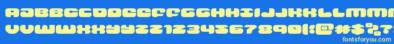 groovysmoothieexpand Font – Yellow Fonts on Blue Background