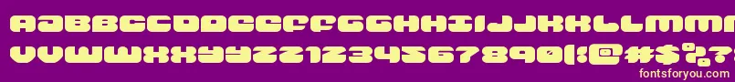 groovysmoothieexpand Font – Yellow Fonts on Purple Background