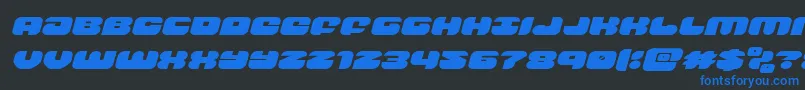 groovysmoothieexpandital Font – Blue Fonts on Black Background