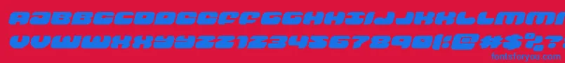 groovysmoothieexpandital Font – Blue Fonts on Red Background