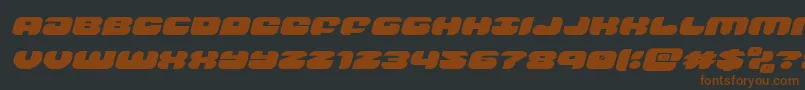 groovysmoothieexpandital Font – Brown Fonts on Black Background