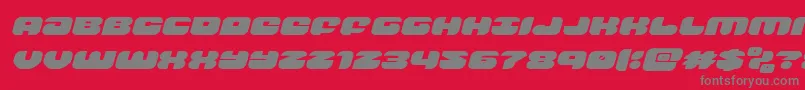 groovysmoothieexpandital Font – Gray Fonts on Red Background