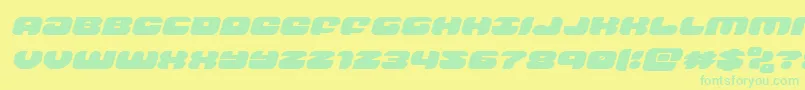 groovysmoothieexpandital Font – Green Fonts on Yellow Background