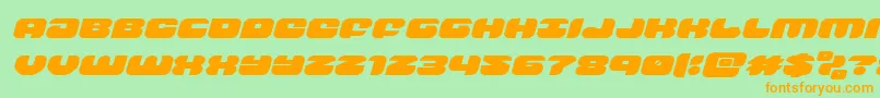 groovysmoothieexpandital Font – Orange Fonts on Green Background