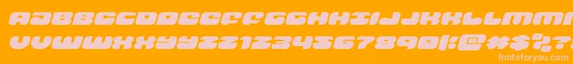 groovysmoothieexpandital Font – Pink Fonts on Orange Background