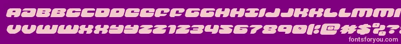 groovysmoothieexpandital Font – Pink Fonts on Purple Background