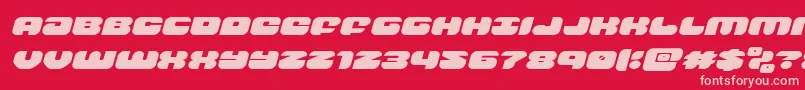 フォントgroovysmoothieexpandital – 赤い背景にピンクのフォント
