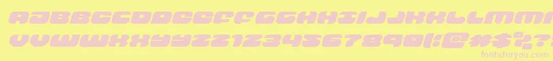 groovysmoothieexpandital Font – Pink Fonts on Yellow Background