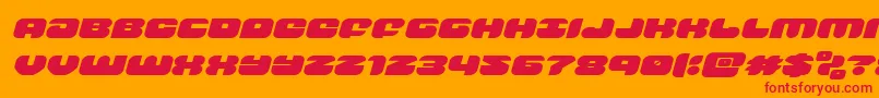 groovysmoothieexpandital Font – Red Fonts on Orange Background