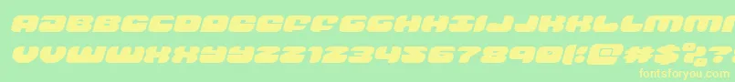 groovysmoothieexpandital Font – Yellow Fonts on Green Background