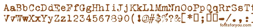 Vtportableremington-fontti – ruskeat fontit valkoisella taustalla