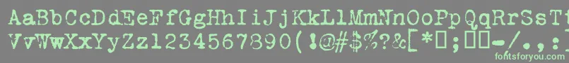 Vtportableremington-fontti – vihreät fontit harmaalla taustalla