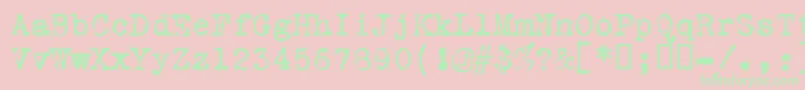 Vtportableremington Font – Green Fonts on Pink Background