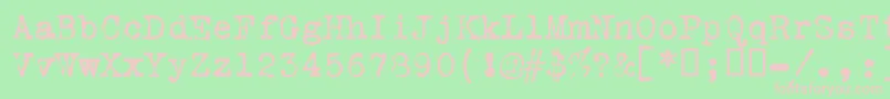 Vtportableremington Font – Pink Fonts on Green Background