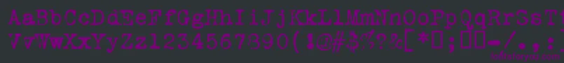 Vtportableremington-Schriftart – Violette Schriften auf schwarzem Hintergrund