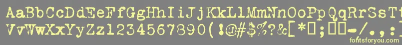 Czcionka Vtportableremington – żółte czcionki na szarym tle