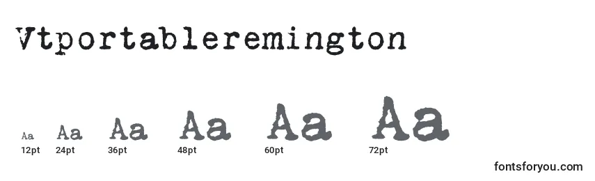 Размеры шрифта Vtportableremington
