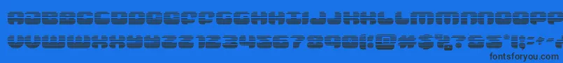 Czcionka groovysmoothiegrad – czarne czcionki na niebieskim tle