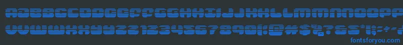 Шрифт groovysmoothiegrad – синие шрифты на чёрном фоне