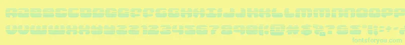 groovysmoothiegrad-Schriftart – Grüne Schriften auf gelbem Hintergrund