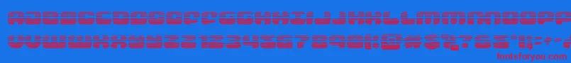 groovysmoothiegrad-Schriftart – Rote Schriften auf blauem Hintergrund