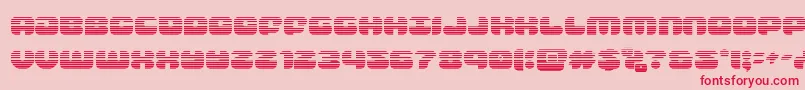 Fonte groovysmoothiegrad – fontes vermelhas em um fundo rosa