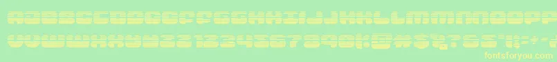 Czcionka groovysmoothiegrad – żółte czcionki na zielonym tle