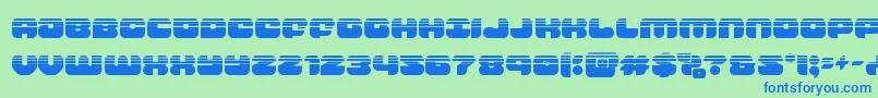 groovysmoothiehalf Font – Blue Fonts on Green Background