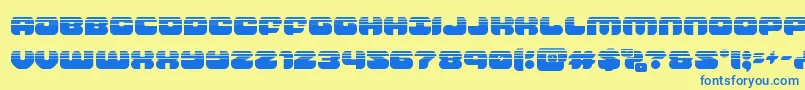 groovysmoothiehalf Font – Blue Fonts on Yellow Background