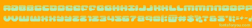 groovysmoothiehalf Font – Green Fonts on Orange Background